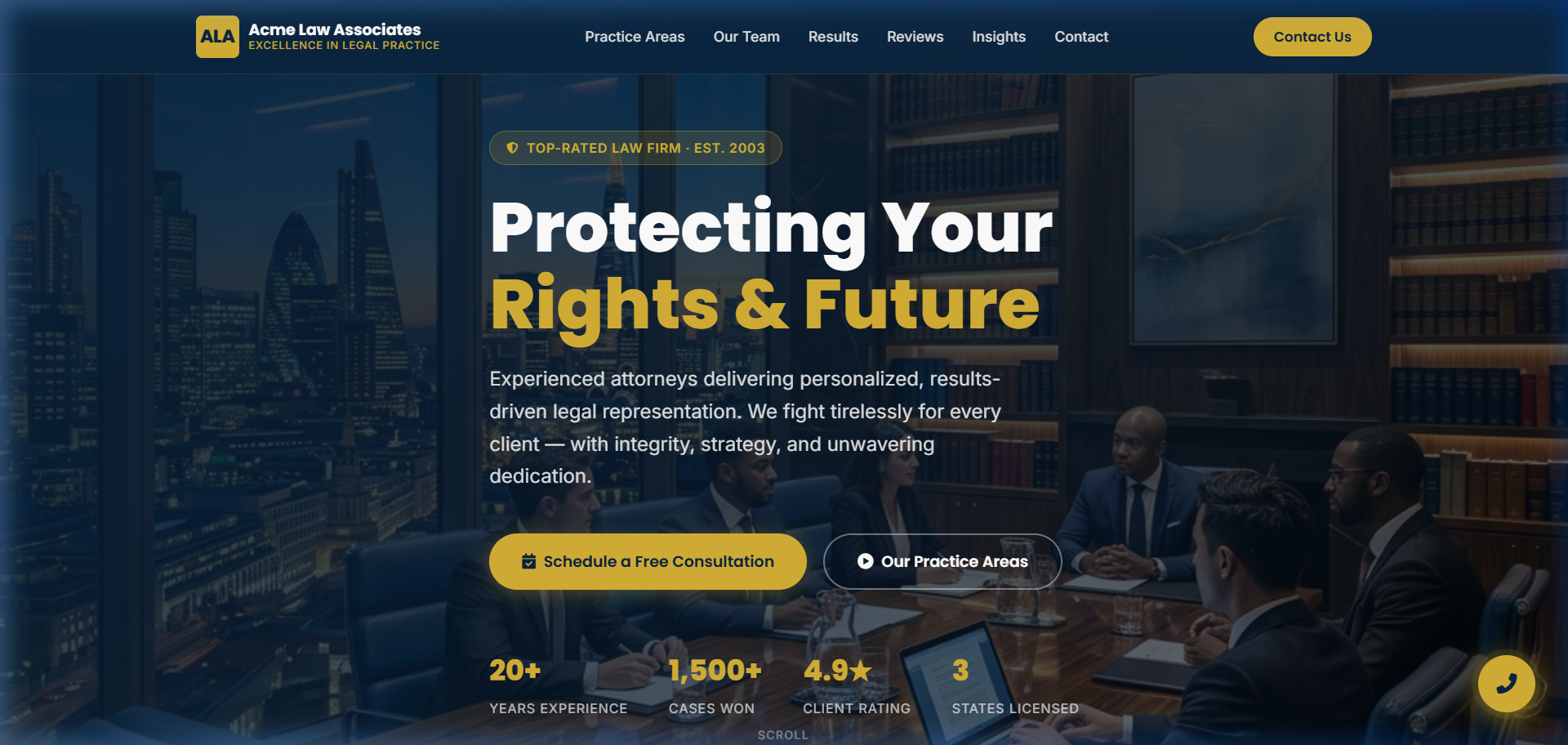 Live project: Acme Law Associates Demo